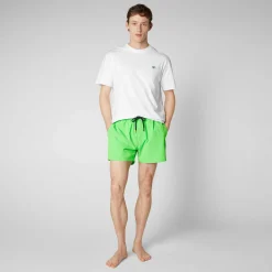 Menn Save The Duck Badetøy For Menn Demna In Fluo Green
