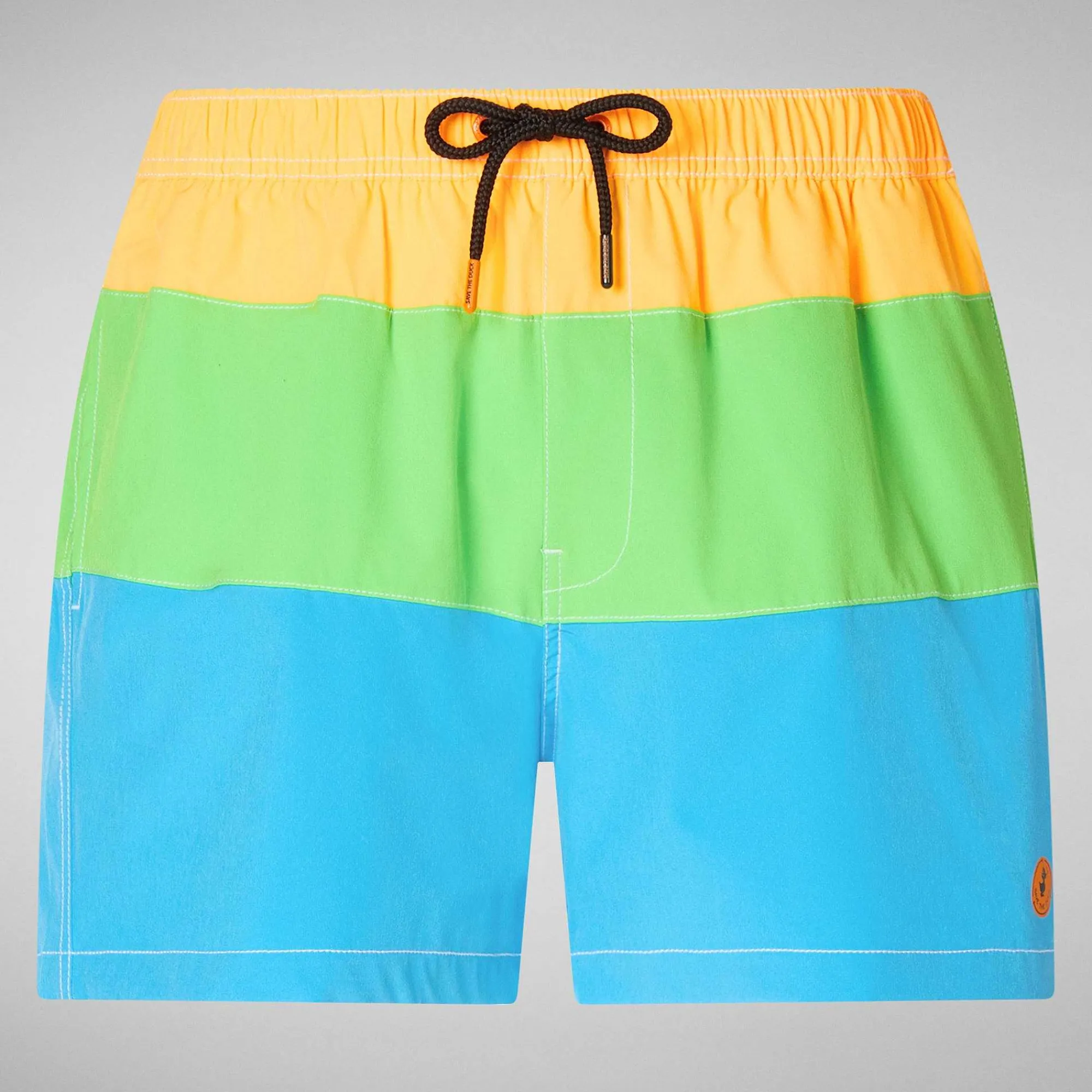 Menn Save The Duck Badetøy For Menn I Fluo Orange, Fluo Green Og Fluo Blue