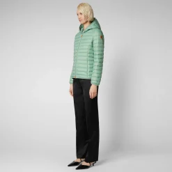 Kvinner Save The Duck Damedyr Gratis Pufferjakke Daisy I Mintgronn
