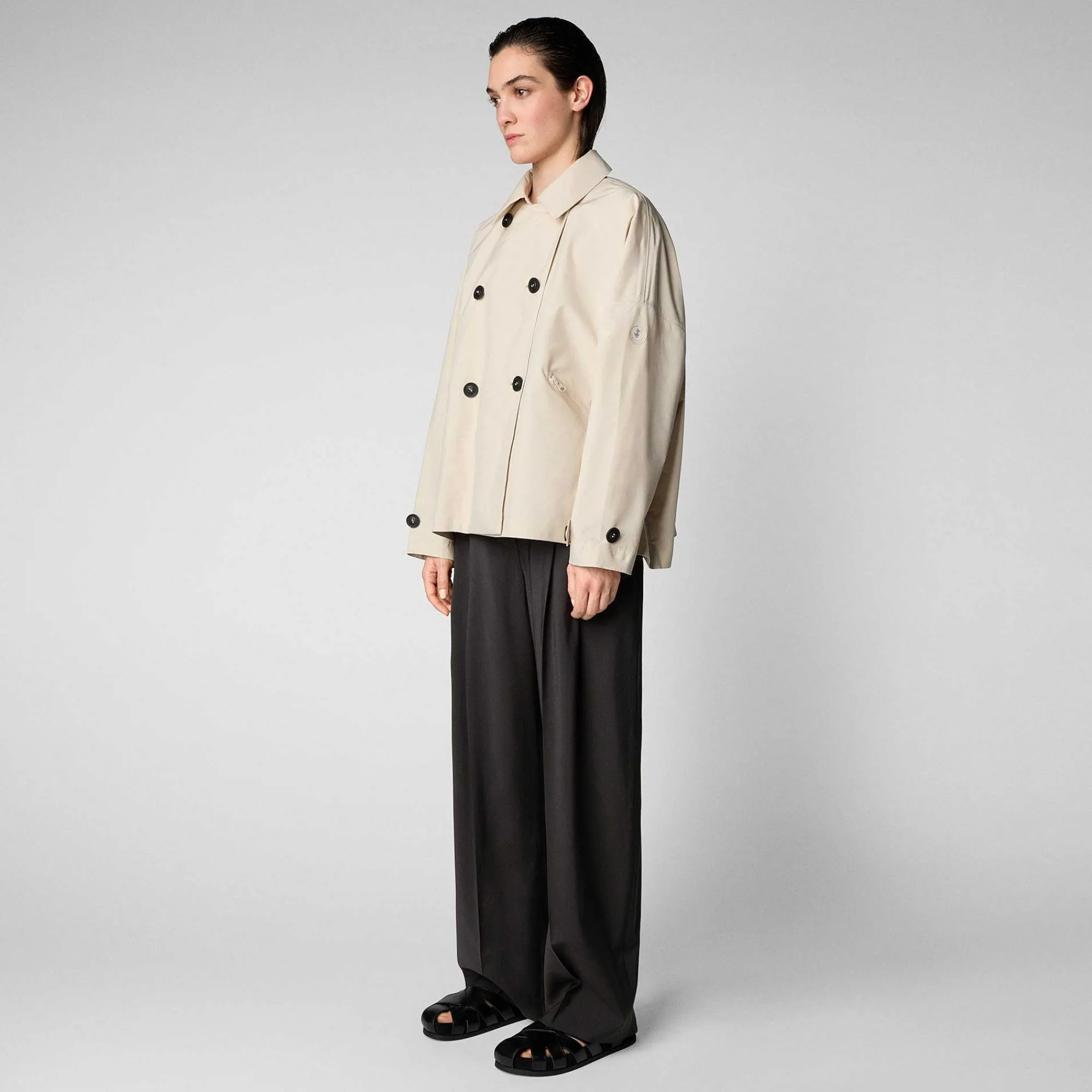Kvinner Save The Duck Damejakke Ina In Shore Beige