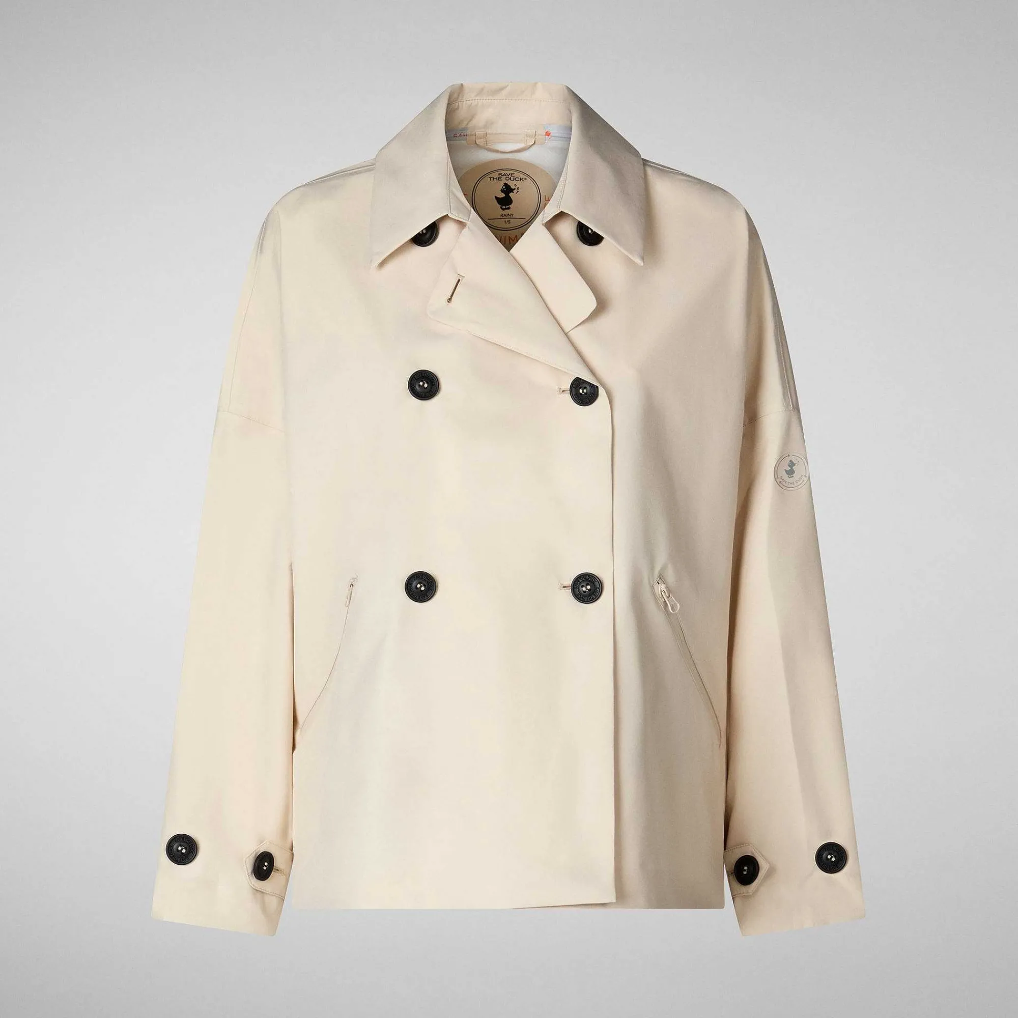 Kvinner Save The Duck Damejakke Ina In Shore Beige