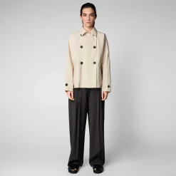 Kvinner Save The Duck Damejakke Ina In Shore Beige