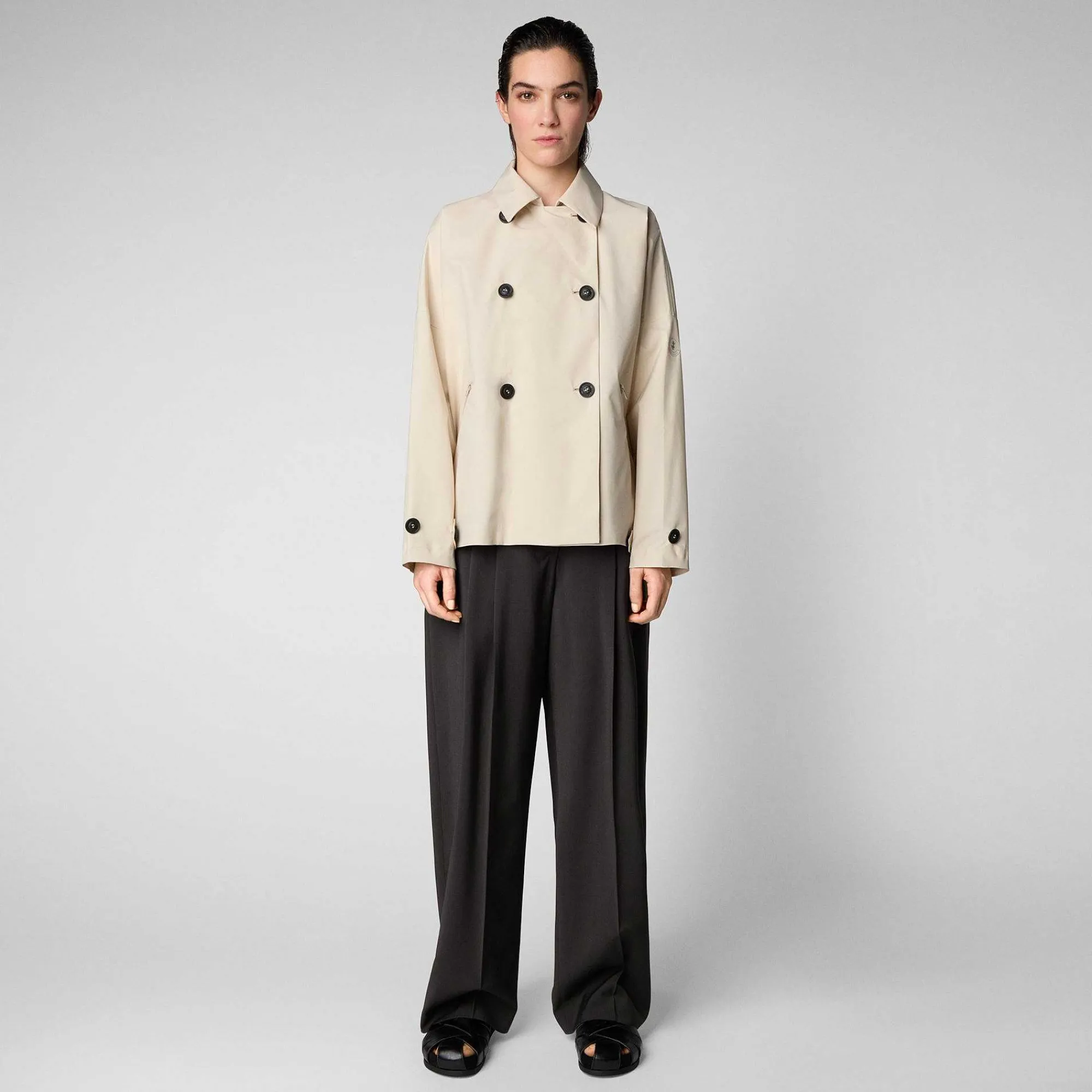 Kvinner Save The Duck Damejakke Ina In Shore Beige