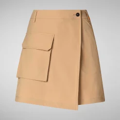 Kvinner Save The Duck Damekort Brona I Biscuit Beige