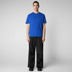Menn Save The Duck Herre T-Skjorte Adelmar I Cyber Blue