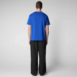 Menn Save The Duck Herre T-Skjorte Adelmar I Cyber Blue