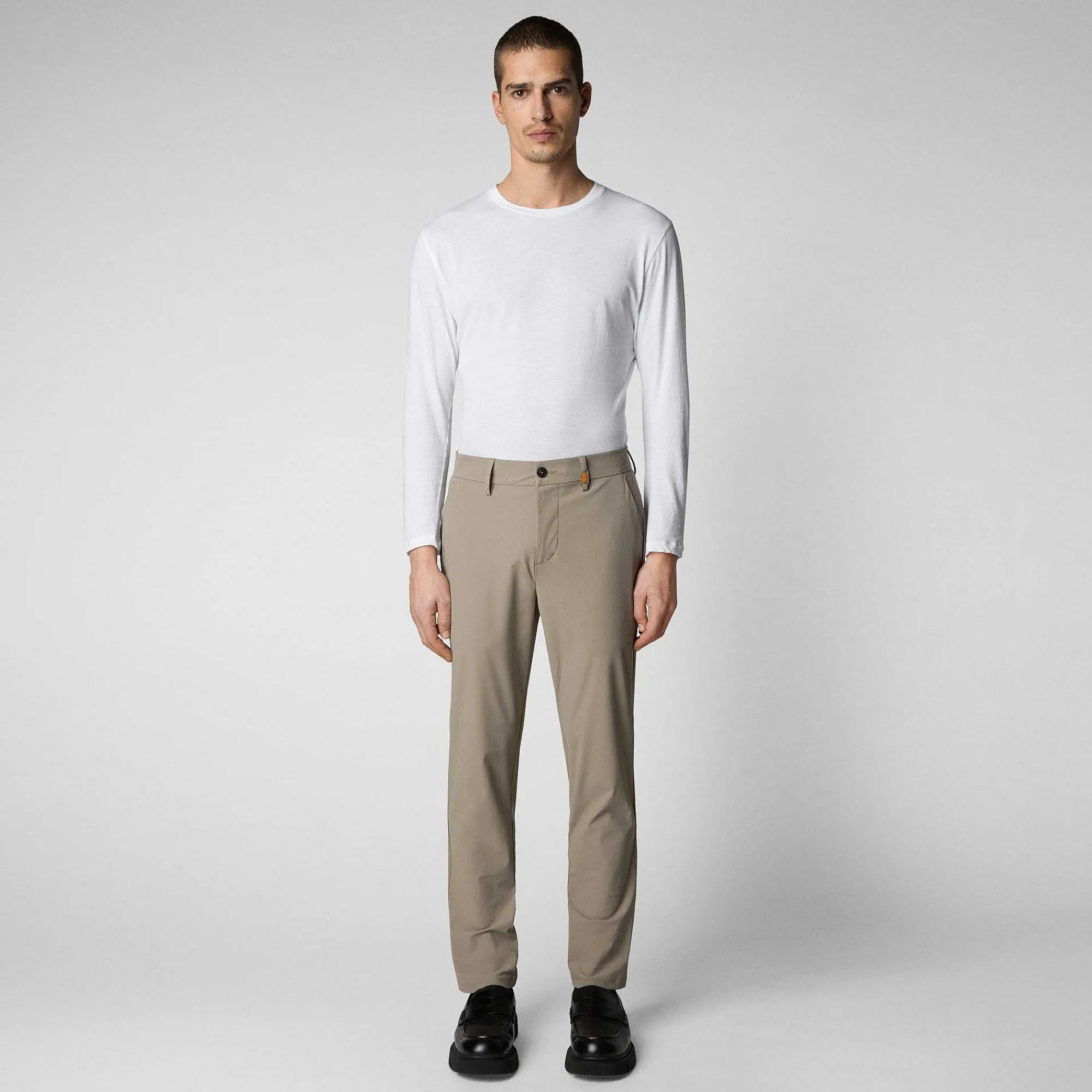 Menn Save The Duck Herrebukser Steve In Sandalo Beige