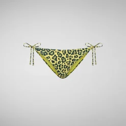 Kvinner Save The Duck Justerbar Bikinibunn Wiria For Kvinner I Leopardgul