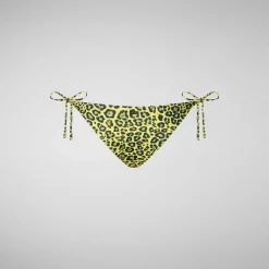 Kvinner Save The Duck Justerbar Bikinibunn Wiria For Kvinner I Leopardgul