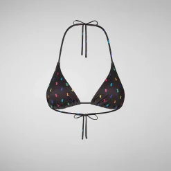 Kvinner Save The Duck Kvinne Triangle Bikinitopp Xara I Regnbueender Pa Svart