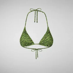 Kvinner Save The Duck Kvinne Triangle Bikinitopp Xara I Tigergronn