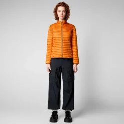 Kvinner Save The Duck Kvinnedyrpuffer Andreina I Amber Orange