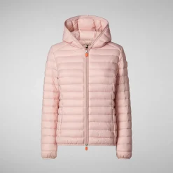 Kvinner Save The Duck Kvinners Dyrefri Hette Pufferjakke Daisy I Blush Pink