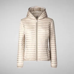 Kvinner Save The Duck Kvinners Dyrefri Hettepuffer Alexa I Sandbeige