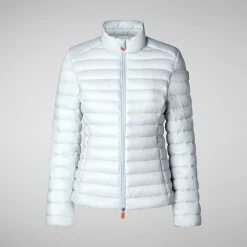Kvinner Save The Duck Kvinners Dyrefri Puffer Carly I Foam Grey