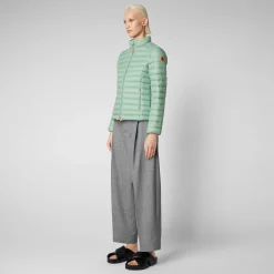 Kvinner Save The Duck Kvinners Dyrefri Pufferjakke Carly I Mintgronn