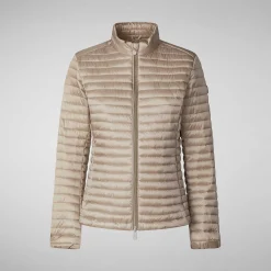 Kvinner Save The Duck Kvinners Dyrefrie Puffer Andreina I Pearl Grey