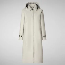 Kvinner Save The Duck Kvinnes Regnfrakk Asia I Regntung Beige