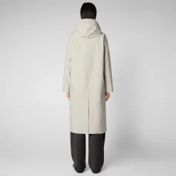 Kvinner Save The Duck Kvinnes Regnfrakk Asia I Regntung Beige