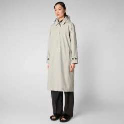 Kvinner Save The Duck Kvinnes Regnfrakk Asia I Regntung Beige