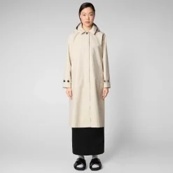 Kvinner Save The Duck Kvinnes Regnfrakk Asia I Shore Beige