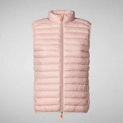 Kvinner Save The Duck Kvinnes Vattert Vest Charlotte I Blush Pink