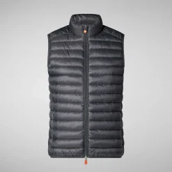 Kvinner Save The Duck Kvinnes Vattert Vest Charlotte I Storm Grey