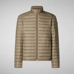 Menn Save The Duck Manns Dyrefrie Puffer Alexander I Elephant Grey