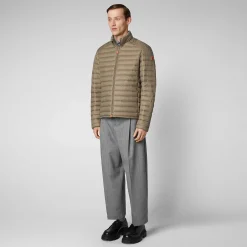 Menn Save The Duck Manns Dyrefrie Puffer Alexander I Elephant Grey