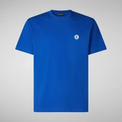 Menn Save The Duck Manns T-Skjorte Caius I Cyber Blue