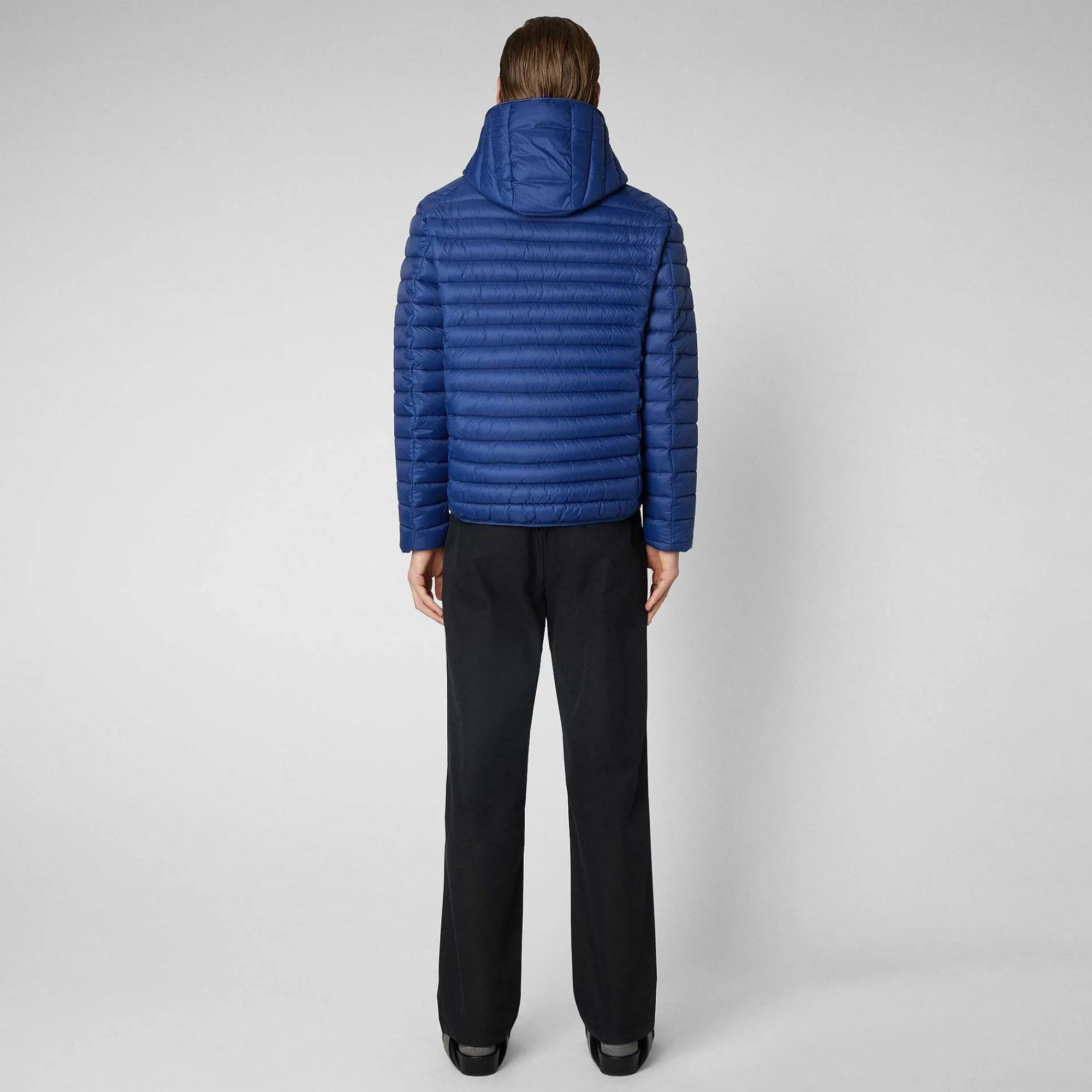 Menn Save The Duck Man'S Animal Free Hette Pufferjakke Donald I Eclipse Blue