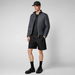 Menn Save The Duck Man'S Animal Free Puffer Alexander I Storm Grey