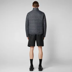 Menn Save The Duck Man'S Animal Free Puffer Alexander I Storm Grey
