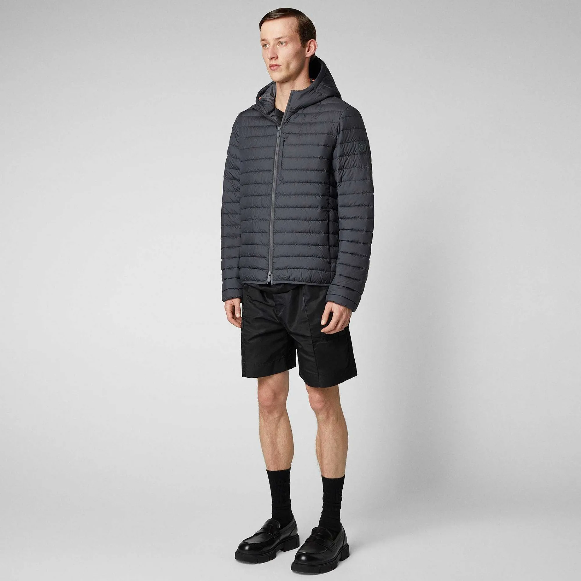 Menn Save The Duck Man'S Animal Free Puffer Cael I Storm Grey
