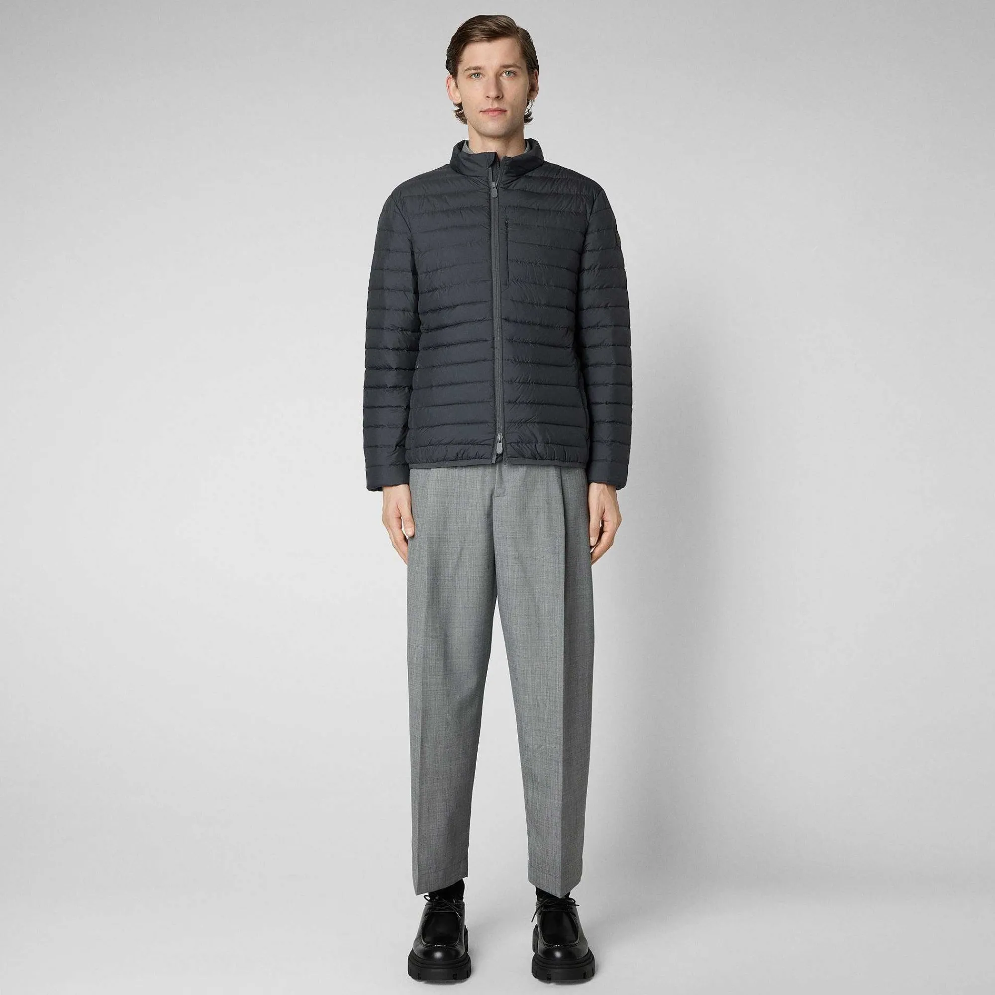 Menn Save The Duck Man'S Animal Free Puffer Cole I Storm Grey