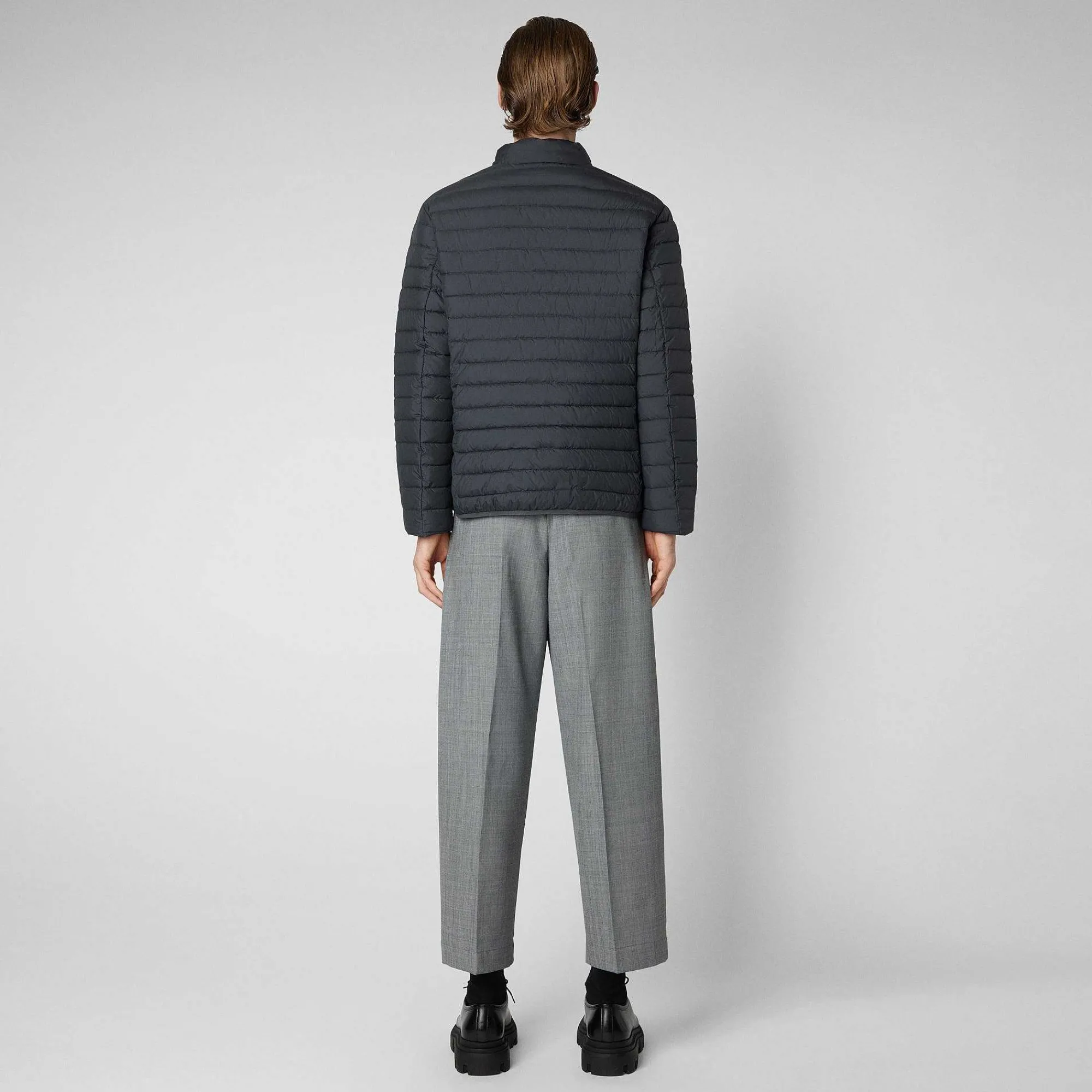 Menn Save The Duck Man'S Animal Free Puffer Cole I Storm Grey