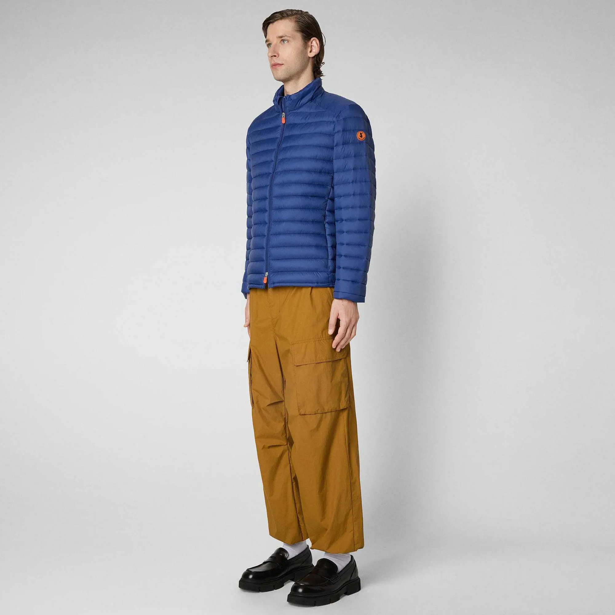 Menn Save The Duck Man'S Animal Free Puffer Jacket Alexander I Eclipse Blue