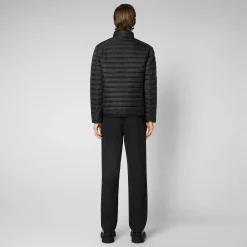 Menn Save The Duck Man'S Animal Free Puffer Jacket Alexander In Black