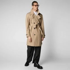 Menn Save The Duck Mans Regnfrakk Zarek I Stardust Beige