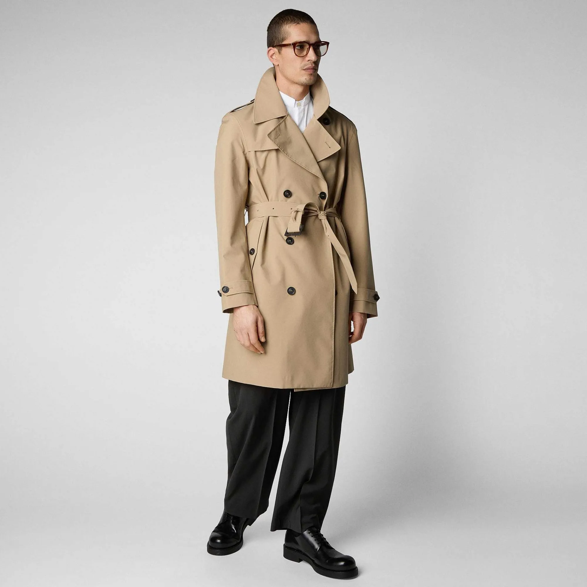 Menn Save The Duck Mans Regnfrakk Zarek I Stardust Beige