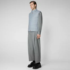 Menn Save The Duck Man'S Vattert Gilet Adam I Regngra