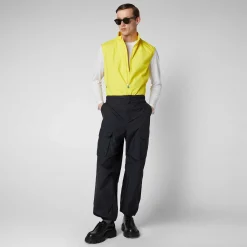 Menn Save The Duck Man'S Vest Mars I Starlight Yellow