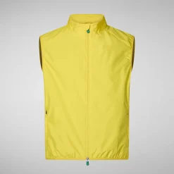 Menn Save The Duck Man'S Vest Mars I Starlight Yellow