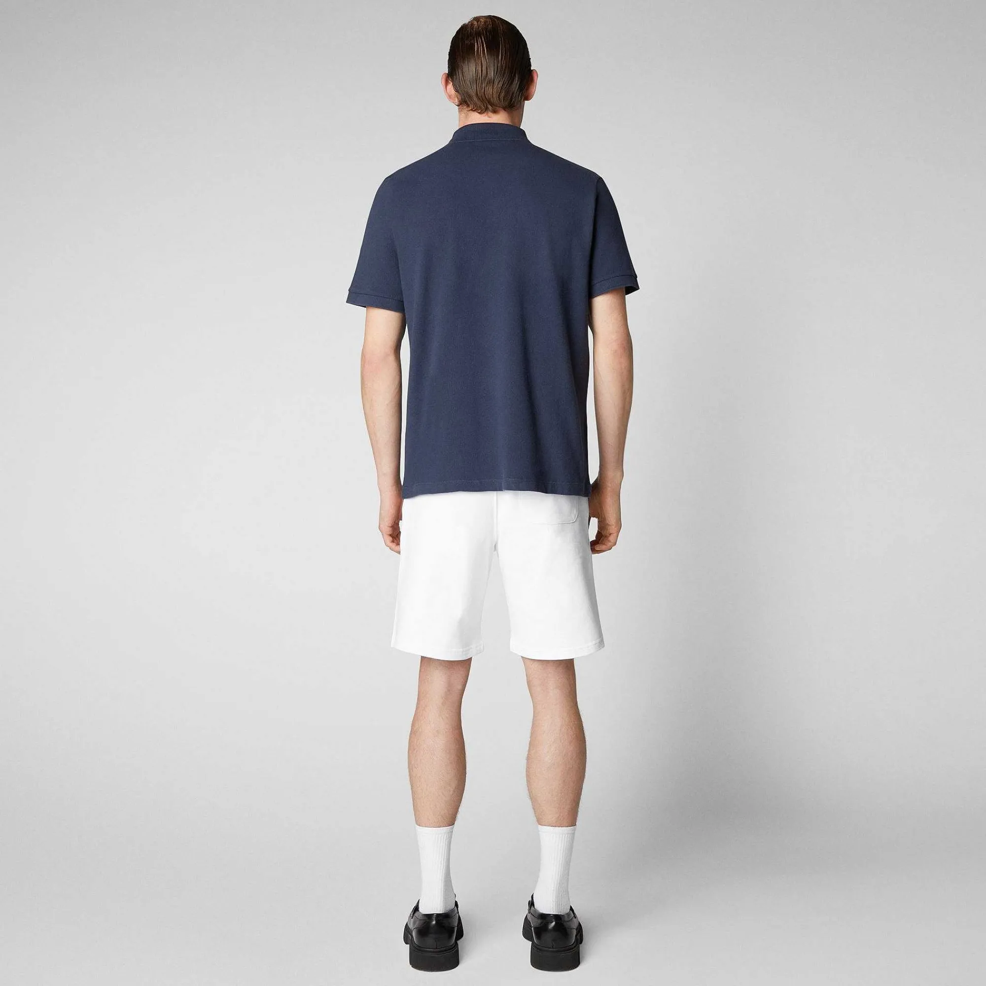Menn Save The Duck Poloskjorte Man Orio I Marineblatt