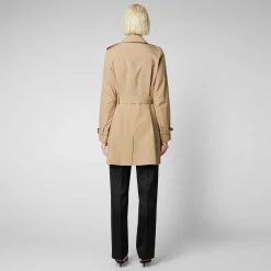 Kvinner Save The Duck Regnfrakk For Kvinner Audrey I Stardust Beige