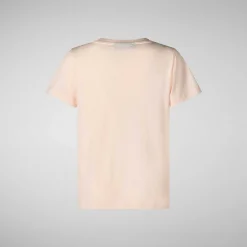 Gutt Save The Duck Unisex Asa T-Skjorte For Barn I Blek Rosa