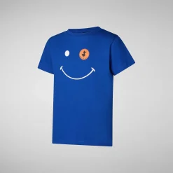Gutt Save The Duck Unisex Asa T-Skjorte For Barn I Cyberbla