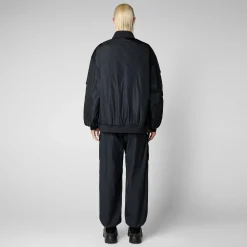 Kvinner Save The Duck Unisex Bomberjakke Usher I Nattblatt