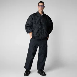 Kvinner Save The Duck Unisex Bomberjakke Usher I Nattblatt