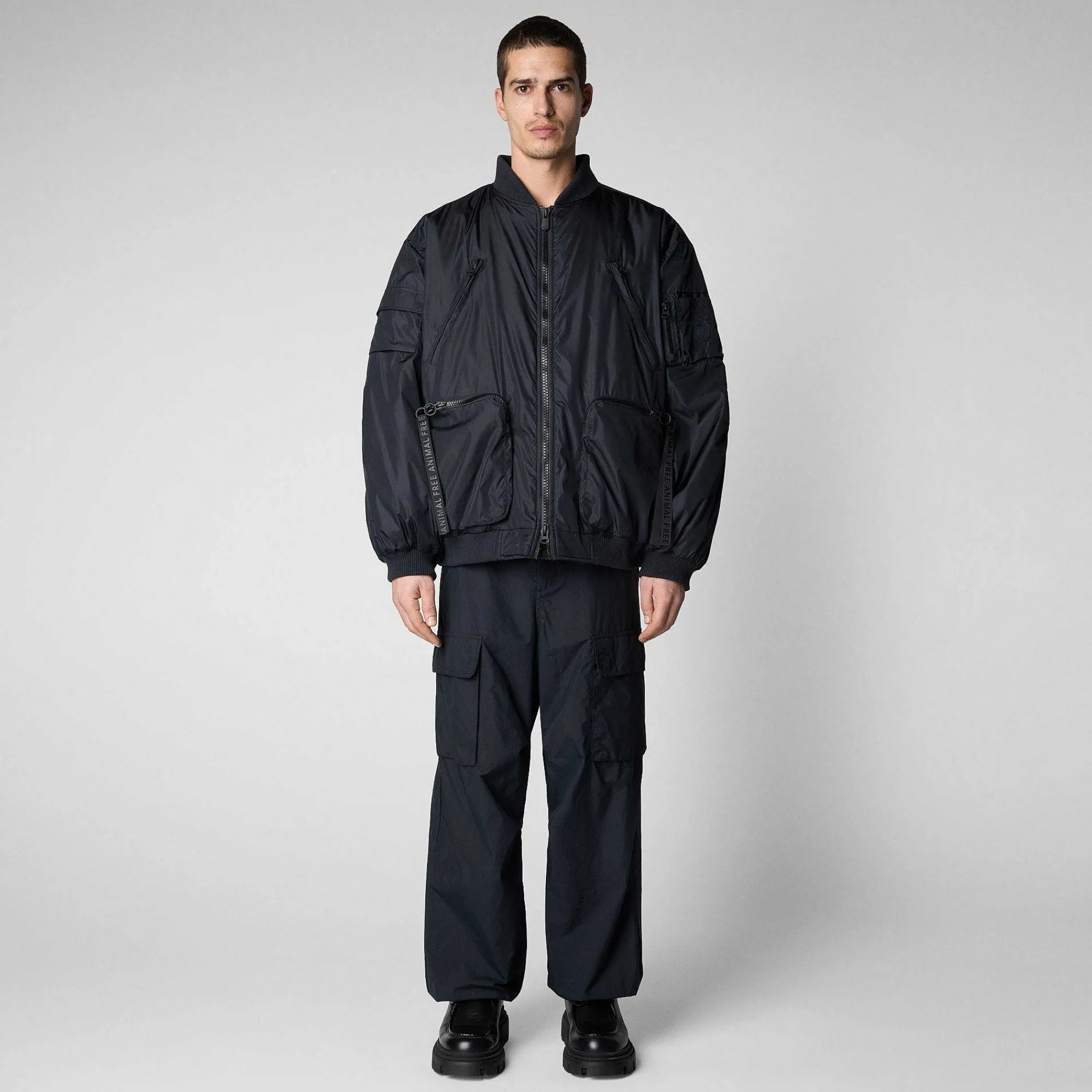 Kvinner Save The Duck Unisex Bomberjakke Usher I Nattblatt